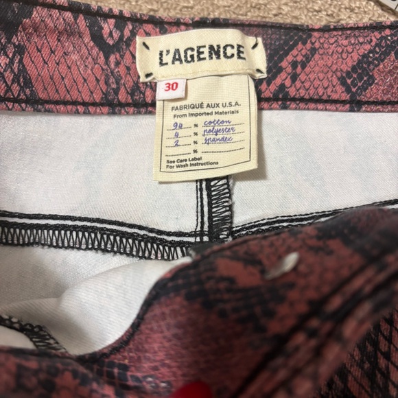 L’Agence Margot High Rise Coated Snakeskin Jeans - Picture 5 of 12